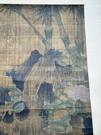 Follower of Su Hanchen 蘇漢臣 (1094-1172): 'Knick-knack peddler', ink and colour on silk, Qing or later
