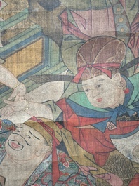 Follower of Su Hanchen 蘇漢臣 (1094-1172): 'Knick-knack peddler', ink and colour on silk, Qing or later