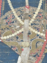 Chinese school: 'Portrait of an imperial concubine', ink and colour on silk, Qing