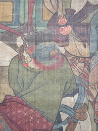 Follower of Su Hanchen 蘇漢臣 (1094-1172): 'Knick-knack peddler', ink and colour on silk, Qing or later