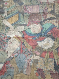 Follower of Su Hanchen 蘇漢臣 (1094-1172): 'Knick-knack peddler', ink and colour on silk, Qing or later
