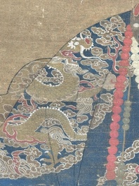 Chinese school: 'Portrait of an imperial concubine', ink and colour on silk, Qing