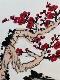 Lu Yanshao 陆俨少 (1909-1993): 'Plum blossom', ink on paper, dated 1986