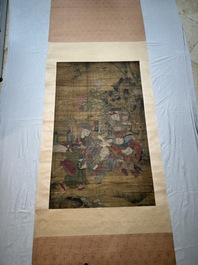 Follower of Su Hanchen 蘇漢臣 (1094-1172): 'Knick-knack peddler', ink and colour on silk, Qing or later