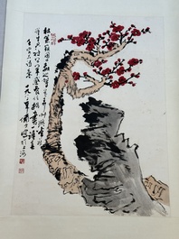 Lu Yanshao 陆俨少 (1909-1993): 'Plum blossom', ink on paper, dated 1986