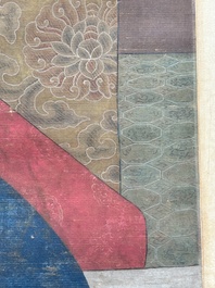 Chinese school: 'Portrait of an imperial concubine', ink and colour on silk, Qing