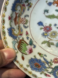 An oval Chinese famille rose 'Madame de Pompadour' dish, Qianlong, ca. 1745
