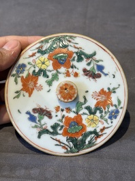 A Chinese famille rose 'Madame de Pompadour' pot-pourri jar and cover, Qianlong, ca. 1745