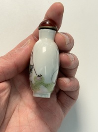 A Chinese famille rose 'grasshopper' snuff bottle, Daoguang mark and of the period