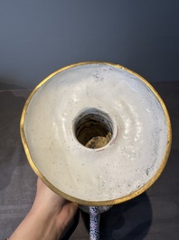 A Chinese Canton enamel helm-shaped ewer with shell-shaped basin, Yongzheng/Qianlong