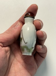 A Chinese famille rose 'grasshopper' snuff bottle, Daoguang mark and of the period