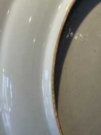 A pair of large Chinese famille rose 'Madame de Pompadour' dishes, Qianlong, ca. 1745