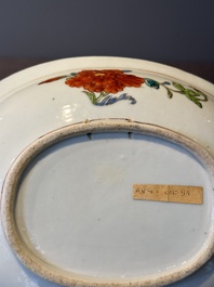 An oval Chinese famille rose 'Madame de Pompadour' dish, Qianlong, ca. 1745