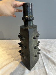 A rare Chinese archaic bronze bell, 'nao 鐃', Western Zhou