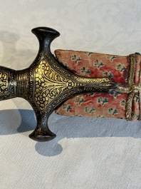 A collection of three daggers decorated with jade, silver and gold and an Indian mogul sword, India, 17/19th C.