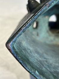 A rare Chinese archaic bronze bell, 'nao 鐃', Western Zhou