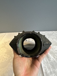 A rare Chinese archaic bronze bell, 'nao 鐃', Western Zhou