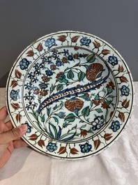 A polychrome Iznik 'saz leaf' dish, Turkey, 17th C.