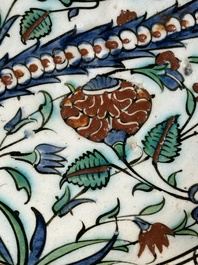 A polychrome Iznik 'saz leaf' dish, Turkey, 17th C.