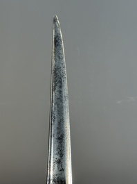 A collection of three daggers decorated with jade, silver and gold and an Indian mogul sword, India, 17/19th C.
