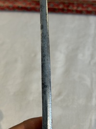 A collection of three daggers decorated with jade, silver and gold and an Indian mogul sword, India, 17/19th C.