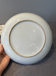 Eleven Chinese famille rose plates and dishes with fine floral design, Qianlong