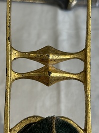 A collection of three daggers decorated with jade, silver and gold and an Indian mogul sword, India, 17/19th C.
