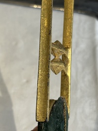 A collection of three daggers decorated with jade, silver and gold and an Indian mogul sword, India, 17/19th C.