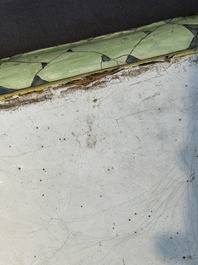 A massive Chinese Canton enamel rectangular tray with floral design, Yongzheng/Qianlong