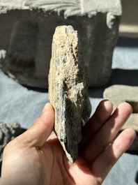 Six Gandhara grey schist fragments with divinities and floral design, 1/4th C.