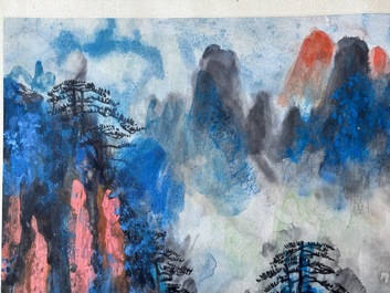Liu Haisu 刘海粟 (1896-1994): 'Mountainous landscape', ink and colour on paper