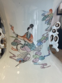 Seven Chinese famille rose vases, 19/20th C.