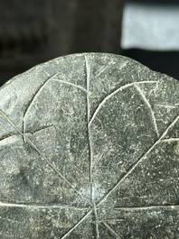 Six Gandhara grey schist fragments with divinities and floral design, 1/4th C.