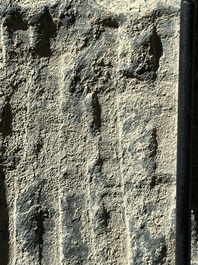 Three Gandhara grey schist frieze fragments with narrative design, 1/5th C.