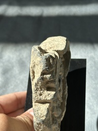 A collection of six Gandhara grey schist fragments with Bodhisattva, divinities and figures, 2/4th C.