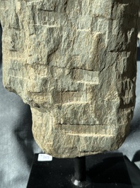 Two Gandhara grey schist torsos of Buddha and a tiger sculpture, 1st/3rd C.