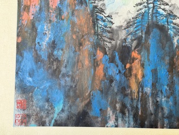 Liu Haisu 刘海粟 (1896-1994): 'Mountainous landscape', ink and colour on paper