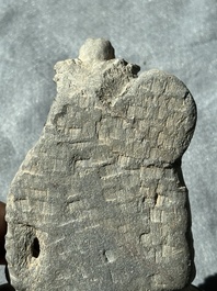 Four Gandhara grey schist fragments with Buddha and Bodhisattva, 1st/3rd C.