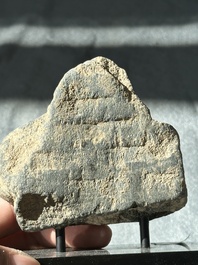 A collection of six Gandhara grey schist fragments with Bodhisattva, divinities and figures, 2/4th C.