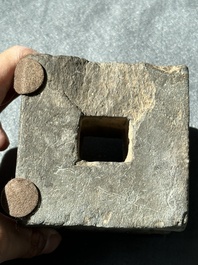 Six Gandhara grey schist fragments with divinities and floral design, 1/4th C.