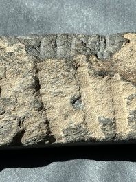 Three Gandhara grey schist frieze fragments with narrative design, 1/5th C.