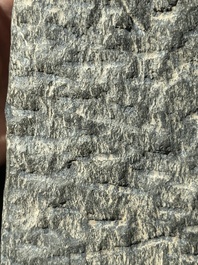 Four Gandhara grey schist fragments with Buddha and Bodhisattva, 1st/3rd C.