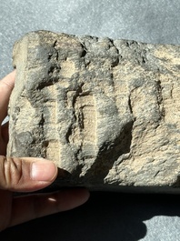 Three Gandhara grey schist frieze fragments with narrative design, 1/5th C.