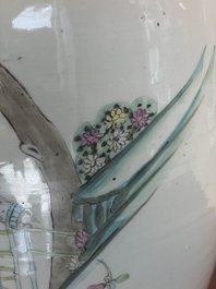 Seven Chinese famille rose vases, 19/20th C.