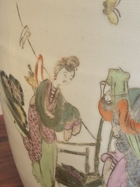 Seven Chinese famille rose vases, 19/20th C.