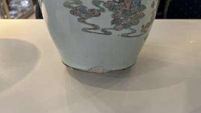 Seven Chinese famille rose vases, 19/20th C.