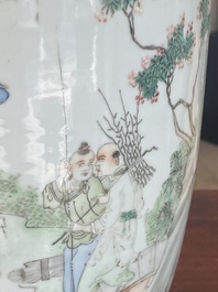 Seven Chinese famille rose vases, 19/20th C.