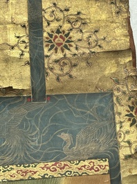 A rare Japanese Buddhist painting depicting Usnisavijaya, signed Ku Yue Baixie 哭月拜寫, probably 17/18th C.