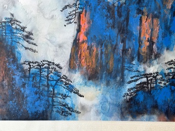Liu Haisu 刘海粟 (1896-1994): 'Mountainous landscape', ink and colour on paper