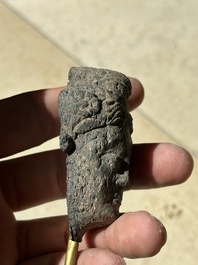 A collection of 9 Gandhara grey schist and stucco fragments of Buddha and divinities, 1/2nd C.